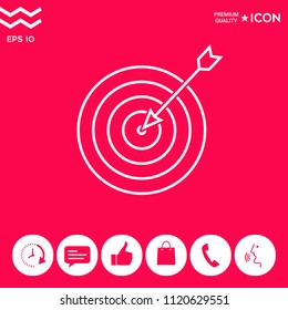 Target, goal line icon