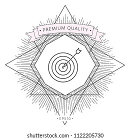 Target, goal line icon