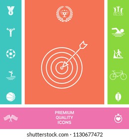 Target, goal line icon