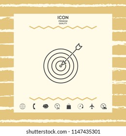 Target, goal line icon