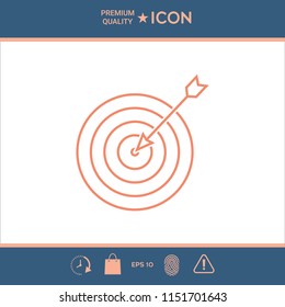 Target, goal line icon