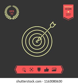 Target, goal line icon