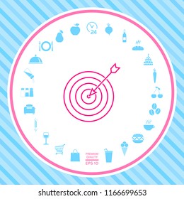 Target, goal line icon