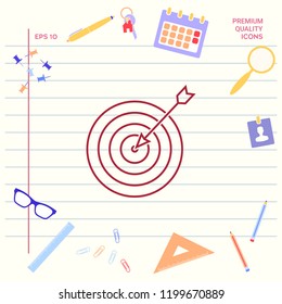 Target, goal line icon