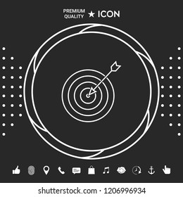 Target, goal line icon