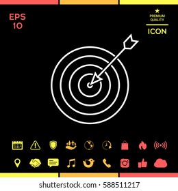Target, goal line icon