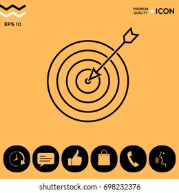 Target, goal line icon