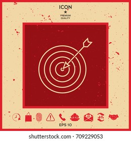 Target, goal line icon
