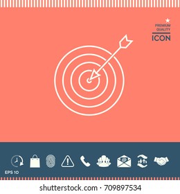 Target, goal line icon