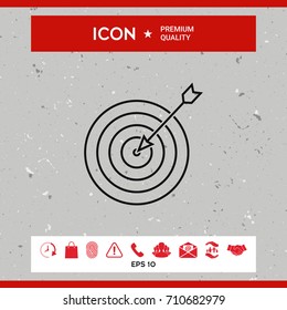 Target, goal line icon
