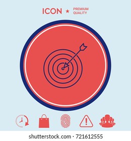 Target, goal line icon