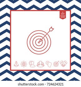 Target, goal line icon