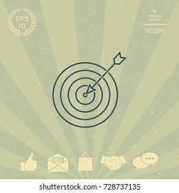 Target, goal line icon