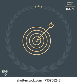 Target, goal line icon