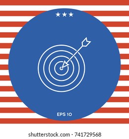 Target, goal line icon