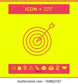 Target, goal line icon