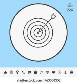 Target, goal line icon