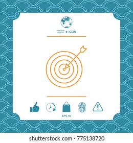 Target, goal line icon
