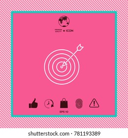 Target, goal line icon