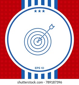 Target, goal line icon