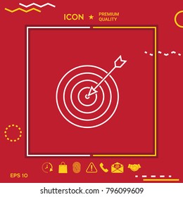 Target, goal line icon