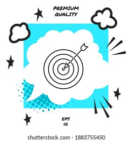 Target, goal line icon, elements for your design