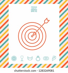 Target, goal line icon. Graphic elements for your design