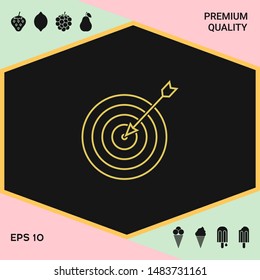 Target, goal line icon. Graphic elements for your design