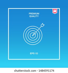 Target, goal line icon. Graphic elements for your design