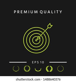 Target, goal line icon. Graphic elements for your design