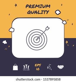 Target, goal line icon. Graphic elements for your design