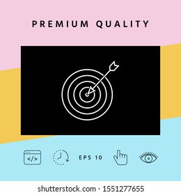 Target, goal line icon. Graphic elements for your design