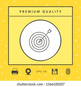 Target, goal line icon. Graphic elements for your design