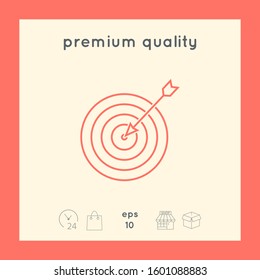 Target, goal line icon. Graphic elements for your design