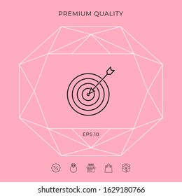 Target, goal line icon. Graphic elements for your design