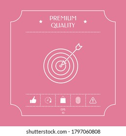 Target, goal line icon. Graphic elements for your design