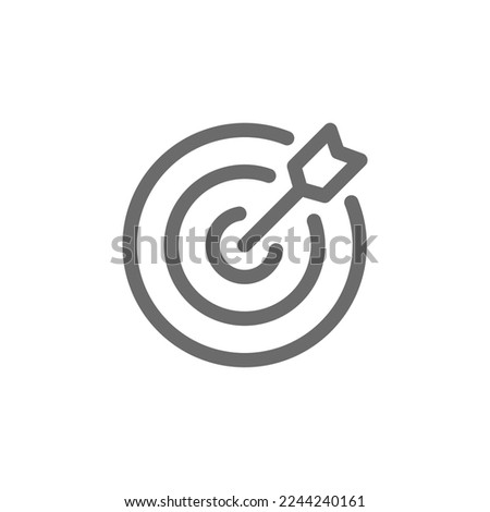 Target and Goal Line Icon Vector Illustration