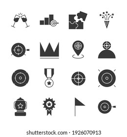 Target and Goal set icon, isolated Target and Goal set sign icon, vector illustration