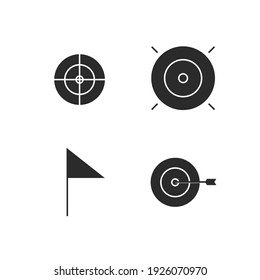 Target and Goal set icon, isolated Target and Goal set sign icon, vector illustration