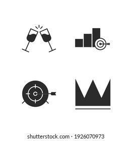 Target and Goal set icon, isolated Target and Goal set sign icon, vector illustration