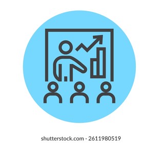 Target and goal simple isolated line icon set