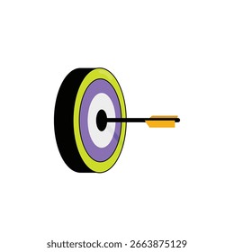 Target goal vector icon symbol design, goal Icon Concept, Objective, Growth, Focus, Sport, Business Target.