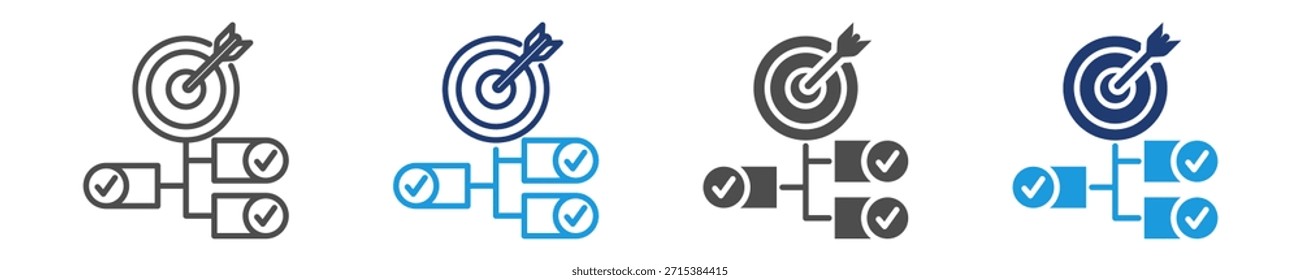 Icono de objetivos de destino Establecer varios estilos