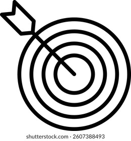 Target Goals Vector Iine Icon Design