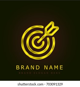 Target golden metallic logo