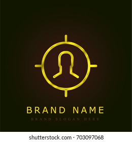 Target golden metallic logo