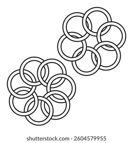 Target grid icons. Black white circular shapes. Minimalistic geometric design. Vector illustration. - Powered by Shutterstock - Get 15% off with code: PIKWIZARD15