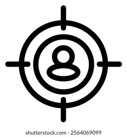 Target group - clean and modern ecommerce and online marketing icon