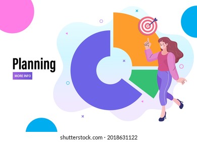 Target group, target customer concept. Customer attraction campaign. learning time planning. Images of target. Planner or schedule concept. Effective time management. Flat vector illustration.