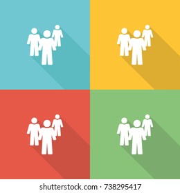 Target Group Flat Icon Concept